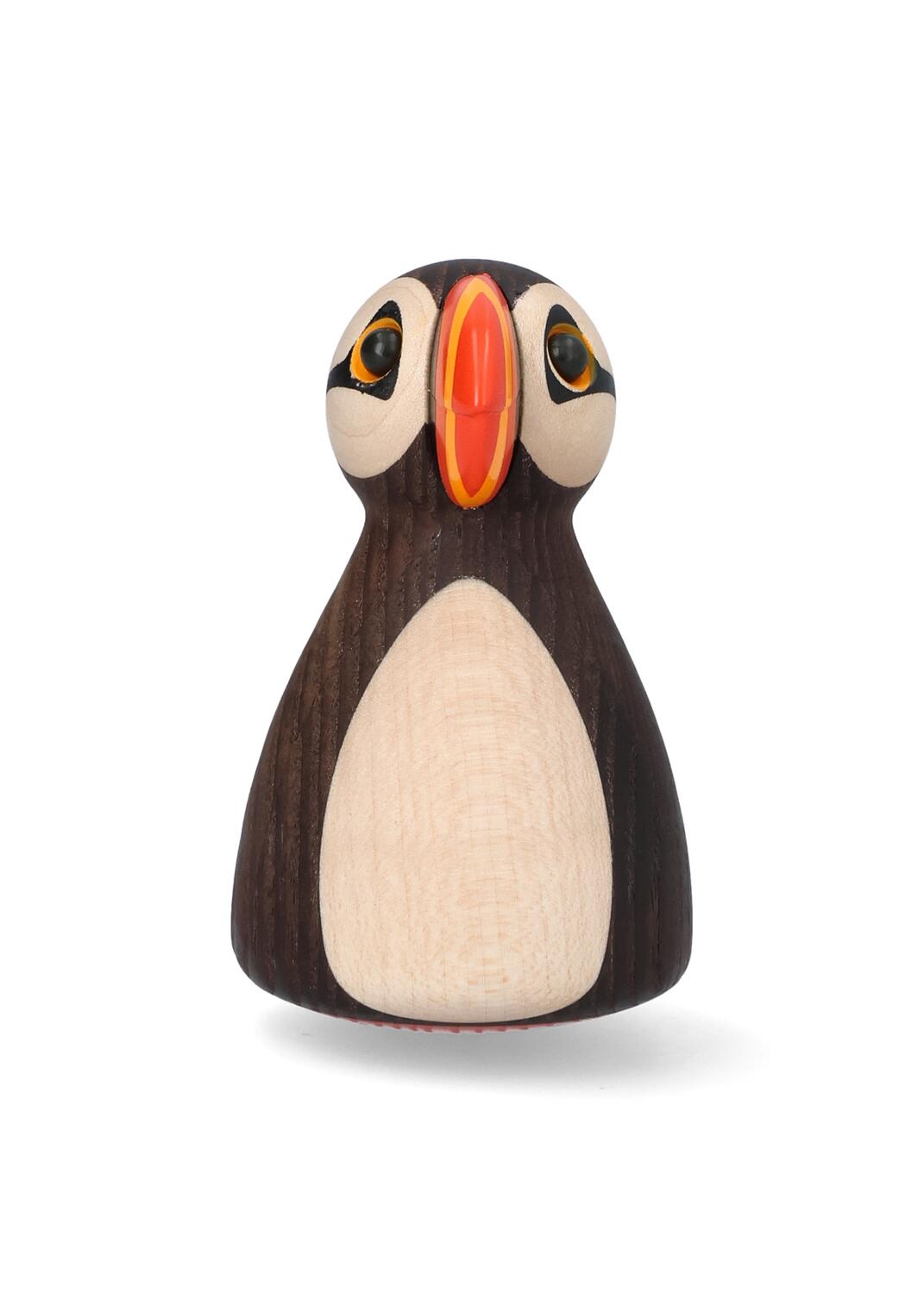 Puffy Søpapegøje træfigur - brun/rød/gul